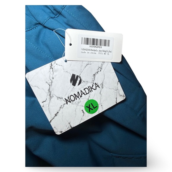 Nomadika Oversize Snowboard Ski Pants Blue Cargo XL Built-in Belt Zipper Vents - Picture 11 of 12